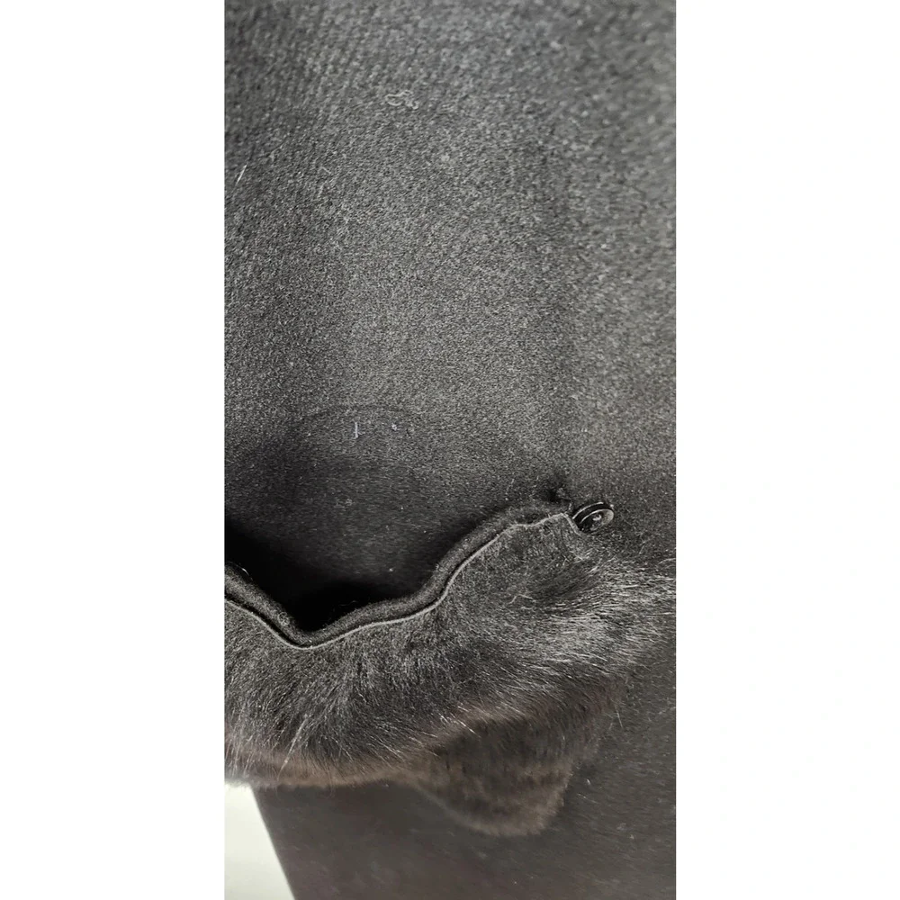 Kobi Halperin Women's Channing Genuine Shearling Trim Black Wool Blend Coat, Sm - Picture 6 of 15